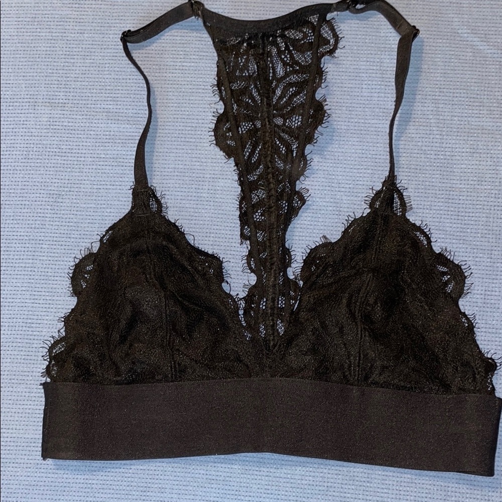 Victoria's Secret Black Lace Bralette with Racerback